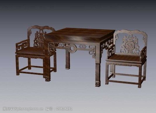 明清家具MAX素材图片